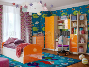 Детская комната Юниор-2 Оранжевый металлик в Тавде - tavda.magazinmebel.ru | фото