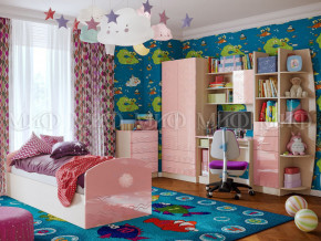 Детская комната Юниор-2 Розовый металлик в Тавде - tavda.magazinmebel.ru | фото