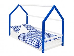 Детская кровать-домик Монтессори Svogen сине-белый в Тавде - tavda.magazinmebel.ru | фото