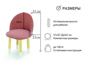 Детский мягкий стул Stumpa пудровый в Тавде - tavda.magazinmebel.ru | фото - изображение 2
