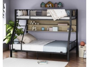 Двухъярусная кровать Гранада-1П 140 черный в Тавде - tavda.magazinmebel.ru | фото