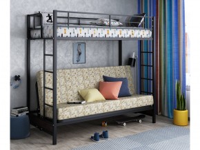 Двухъярусная кровать с диваном Мадлен Черная-пифагор в Тавде - tavda.magazinmebel.ru | фото - изображение 1