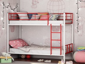 Двухъярусная кровать Севилья-2.01 комбо Белый/Красный в Тавде - tavda.magazinmebel.ru | фото