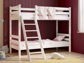 Двухъярусная кровать Соня вариант 10 с наклонной лестницей белая в Тавде - tavda.magazinmebel.ru | фото
