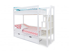 Двухъярусная кровать Svogen с ящиками белый в Тавде - tavda.magazinmebel.ru | фото - изображение 1