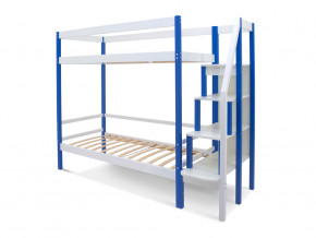 Двухъярусная кровать Svogen с ящиками и бортиком сине-белый в Тавде - tavda.magazinmebel.ru | фото - изображение 2