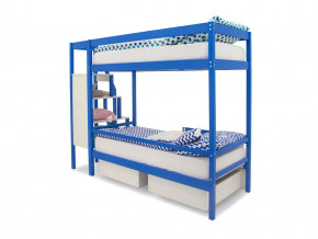Двухъярусная кровать Svogen с ящиками и бортиком синий в Тавде - tavda.magazinmebel.ru | фото - изображение 4