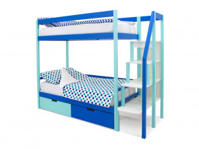 Двухъярусная кровать Svogen с ящиками мятно-синий в Тавде - tavda.magazinmebel.ru | фото