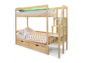 Двухъярусная кровать Svogen с ящиками натура без покрытия в Тавде - tavda.magazinmebel.ru | фото - изображение 1