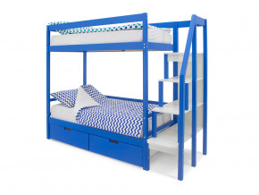 Двухъярусная кровать Svogen с ящиками синий в Тавде - tavda.magazinmebel.ru | фото