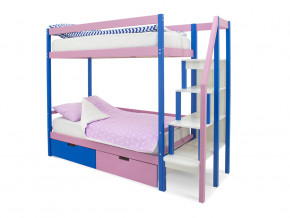Двухъярусная кровать Svogen с ящиками синий-лаванда в Тавде - tavda.magazinmebel.ru | фото
