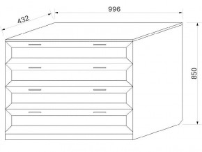 Комод с 4-мя ящиками в Тавде - tavda.magazinmebel.ru | фото