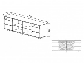 Комодино Moderno-2200 Ф3 в Тавде - tavda.magazinmebel.ru | фото - изображение 5