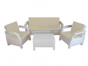 Комплект уличной мебели Yalta Premium Terrace Triple Set белый в Тавде - tavda.magazinmebel.ru | фото - изображение 1