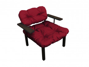 Кресло Дачное бордовая подушка в Тавде - tavda.magazinmebel.ru | фото - изображение 1