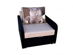 Кресло кровать Канзасик с подлокотниками кот с ромашками-2 в Тавде - tavda.magazinmebel.ru | фото