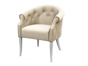 Кресло Милан ткань Ваниль опоры белые в Тавде - tavda.magazinmebel.ru | фото