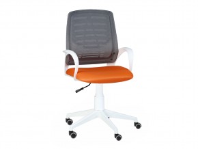 Кресло оператора Ирис white стандарт черный/оранжевый в Тавде - tavda.magazinmebel.ru | фото