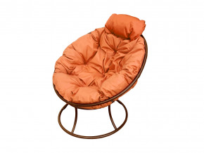 Кресло Папасан мини без ротанга оранжевая подушка в Тавде - tavda.magazinmebel.ru | фото