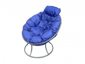 Кресло Папасан мини без ротанга синяя подушка в Тавде - tavda.magazinmebel.ru | фото