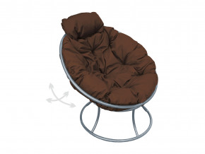 Кресло Папасан мини пружинка без ротанга коричневая подушка в Тавде - tavda.magazinmebel.ru | фото - изображение 1