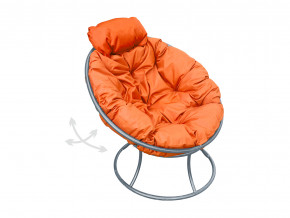 Кресло Папасан мини пружинка без ротанга оранжевая подушка в Тавде - tavda.magazinmebel.ru | фото
