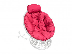 Кресло Папасан мини пружинка с ротангом красная подушка в Тавде - tavda.magazinmebel.ru | фото