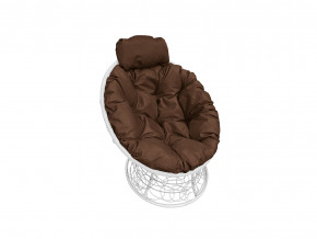 Кресло Папасан мини с ротангом коричневая подушка в Тавде - tavda.magazinmebel.ru | фото - изображение 1