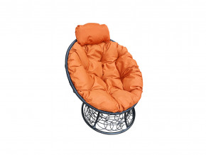 Кресло Папасан мини с ротангом оранжевая подушка в Тавде - tavda.magazinmebel.ru | фото - изображение 1