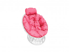 Кресло Папасан мини с ротангом розовая подушка в Тавде - tavda.magazinmebel.ru | фото
