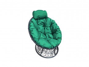 Кресло Папасан мини с ротангом зелёная подушка в Тавде - tavda.magazinmebel.ru | фото - изображение 1