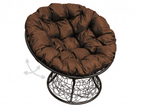 Кресло Папасан пружинка с ротангом коричневая подушка в Тавде - tavda.magazinmebel.ru | фото
