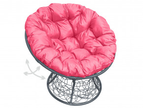 Кресло Папасан пружинка с ротангом розовая подушка в Тавде - tavda.magazinmebel.ru | фото