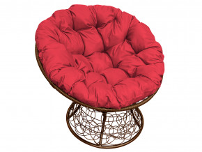 Кресло Папасан с ротангом красная подушка в Тавде - tavda.magazinmebel.ru | фото