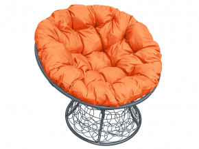 Кресло Папасан с ротангом оранжевая подушка в Тавде - tavda.magazinmebel.ru | фото
