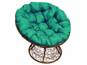 Кресло Папасан с ротангом зелёная подушка в Тавде - tavda.magazinmebel.ru | фото - изображение 1