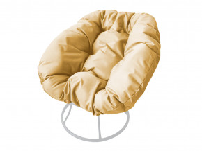 Кресло Пончик без ротанга бежевая подушка в Тавде - tavda.magazinmebel.ru | фото - изображение 1