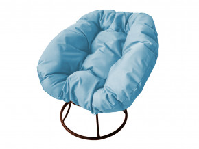 Кресло Пончик без ротанга голубая подушка в Тавде - tavda.magazinmebel.ru | фото