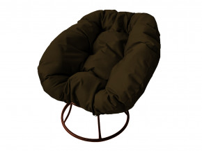 Кресло Пончик без ротанга коричневая подушка в Тавде - tavda.magazinmebel.ru | фото