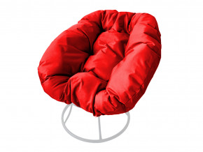 Кресло Пончик без ротанга красная подушка в Тавде - tavda.magazinmebel.ru | фото