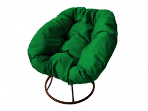 Кресло Пончик без ротанга зелёная подушка в Тавде - tavda.magazinmebel.ru | фото