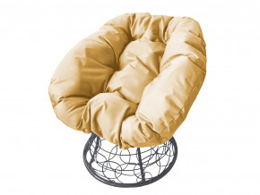 Кресло Пончик с ротангом бежевая подушка в Тавде - tavda.magazinmebel.ru | фото - изображение 1