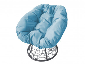 Кресло Пончик с ротангом голубая подушка в Тавде - tavda.magazinmebel.ru | фото - изображение 1