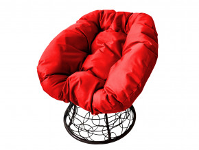 Кресло Пончик с ротангом красная подушка в Тавде - tavda.magazinmebel.ru | фото