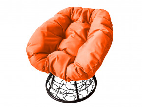 Кресло Пончик с ротангом оранжевая подушка в Тавде - tavda.magazinmebel.ru | фото - изображение 1
