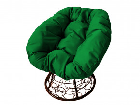 Кресло Пончик с ротангом зелёная подушка в Тавде - tavda.magazinmebel.ru | фото