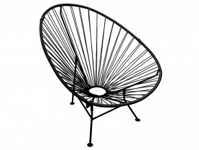 Кресло Ракушка с ротангом чёрный в Тавде - tavda.magazinmebel.ru | фото - изображение 1