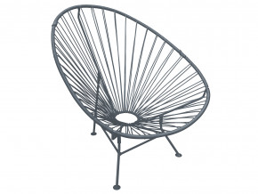 Кресло Ракушка с ротангом серый в Тавде - tavda.magazinmebel.ru | фото