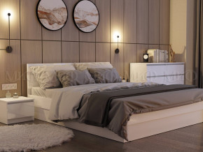 Кровать 1400 Челси Белый глянец в Тавде - tavda.magazinmebel.ru | фото - изображение 2