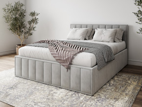 Кровать 1400 Лана серый велюр в Тавде - tavda.magazinmebel.ru | фото - изображение 1